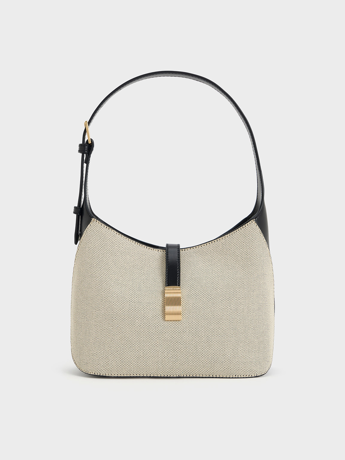 Multicoloured Wisteria Canvas Belted Shoulder Bag - CHARLES & KEITH GR