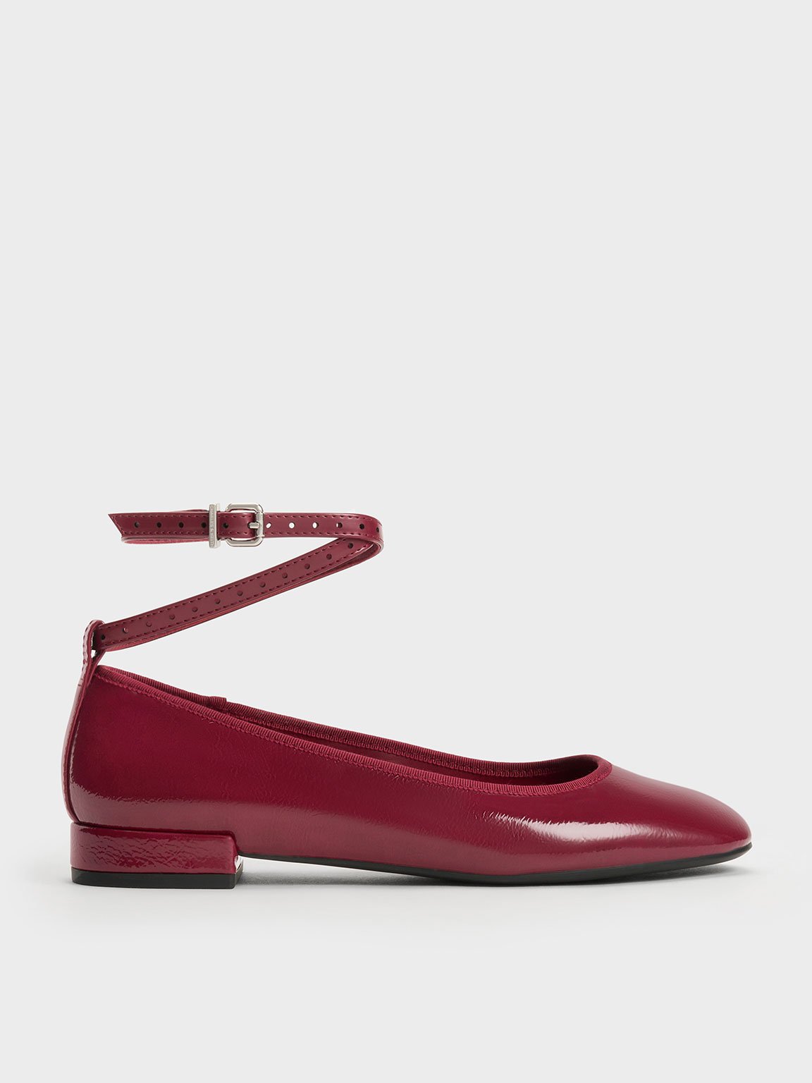 Ladies burgundy sales flat shoes