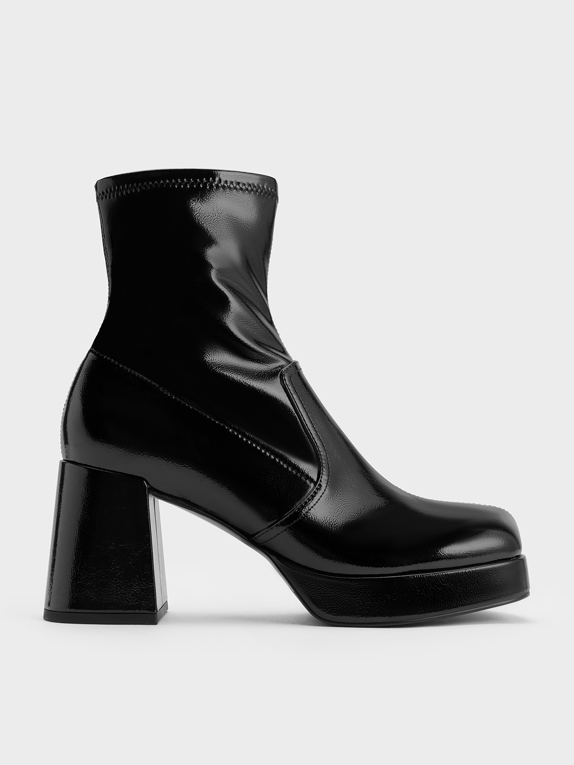 Next black patent boots on sale